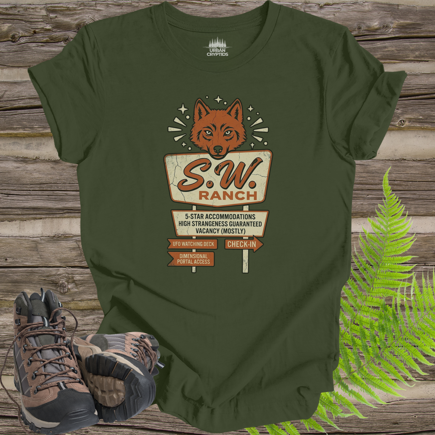 Skinwalker Ranch Shirt – S.W. Ranch UFO Tee, Paranormal Desert Sign Shirt, Cryptid Alien T-Shirt