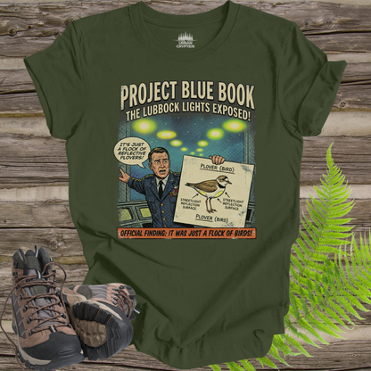 Project Blue Book: The Lubbock Lights Exposed! UFO Comic T-Shirt