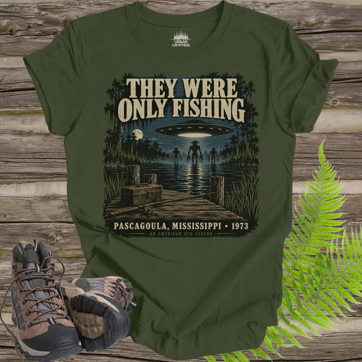 They Were Only Fishing T-Shirt | Pascagoula UFO Encounter