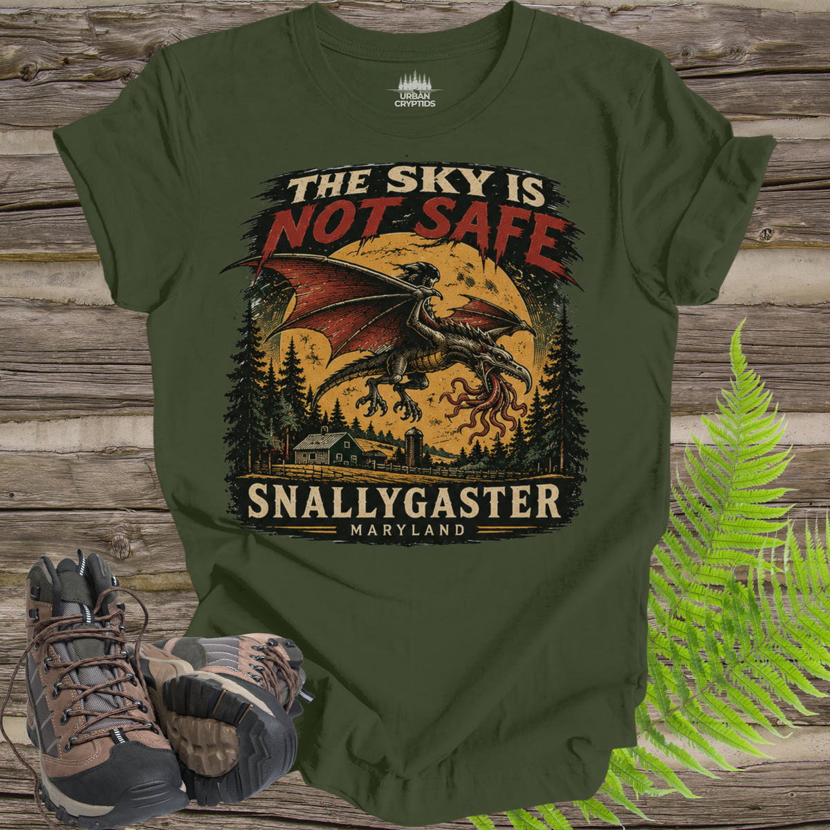 Snallygaster T-Shirt – The Sky Is Not Safe Maryland Cryptid Tee