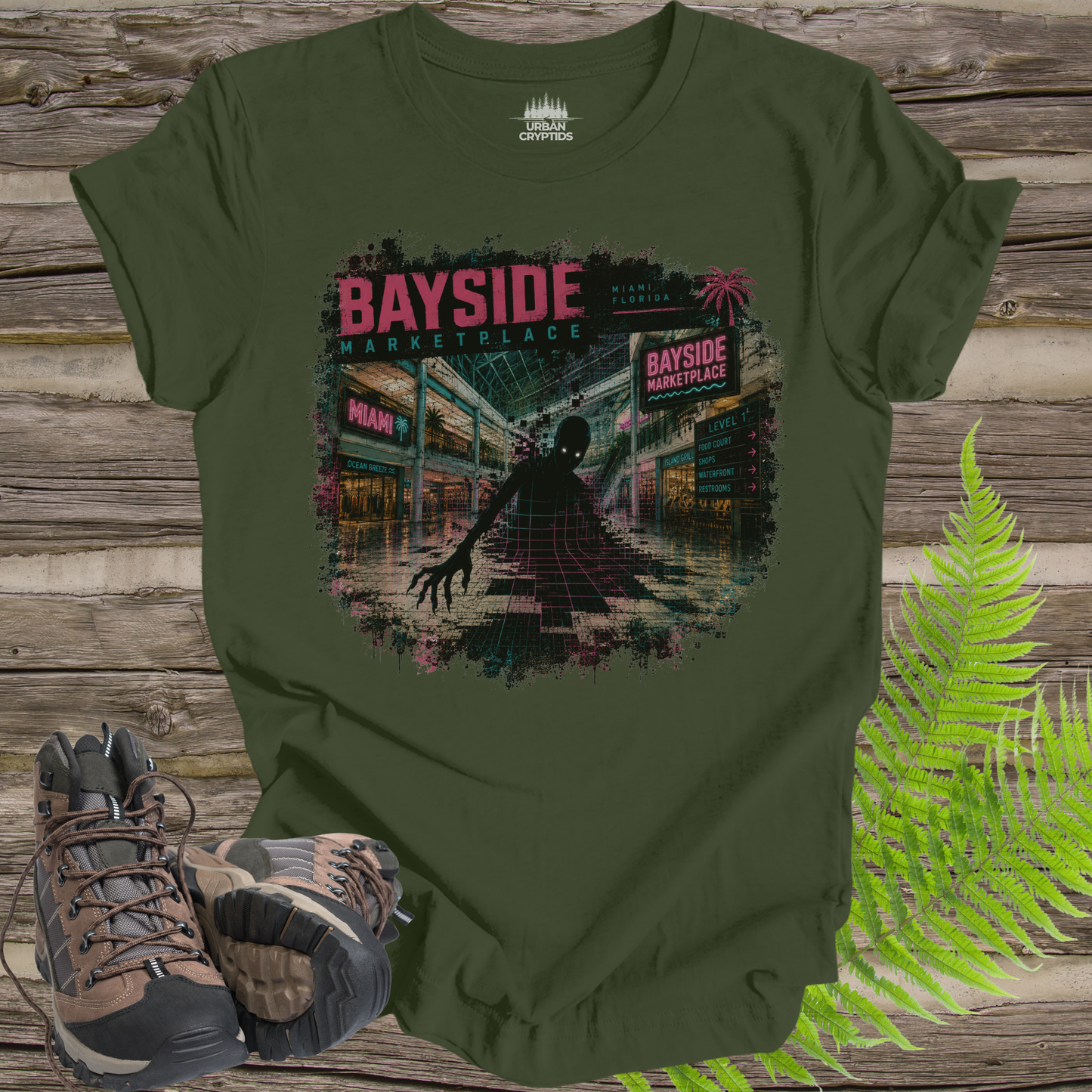 Bayside Marketplace Glitch | Miami, FL Analog Horror T-Shirt