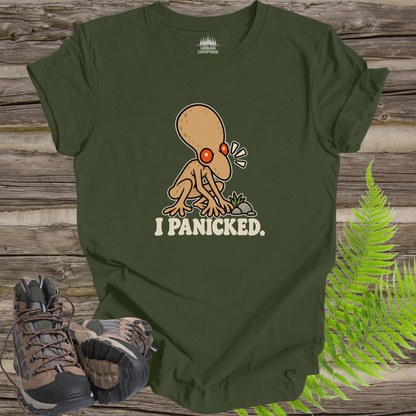 I Panicked Funny Dover Demon Cryptid T-Shirt