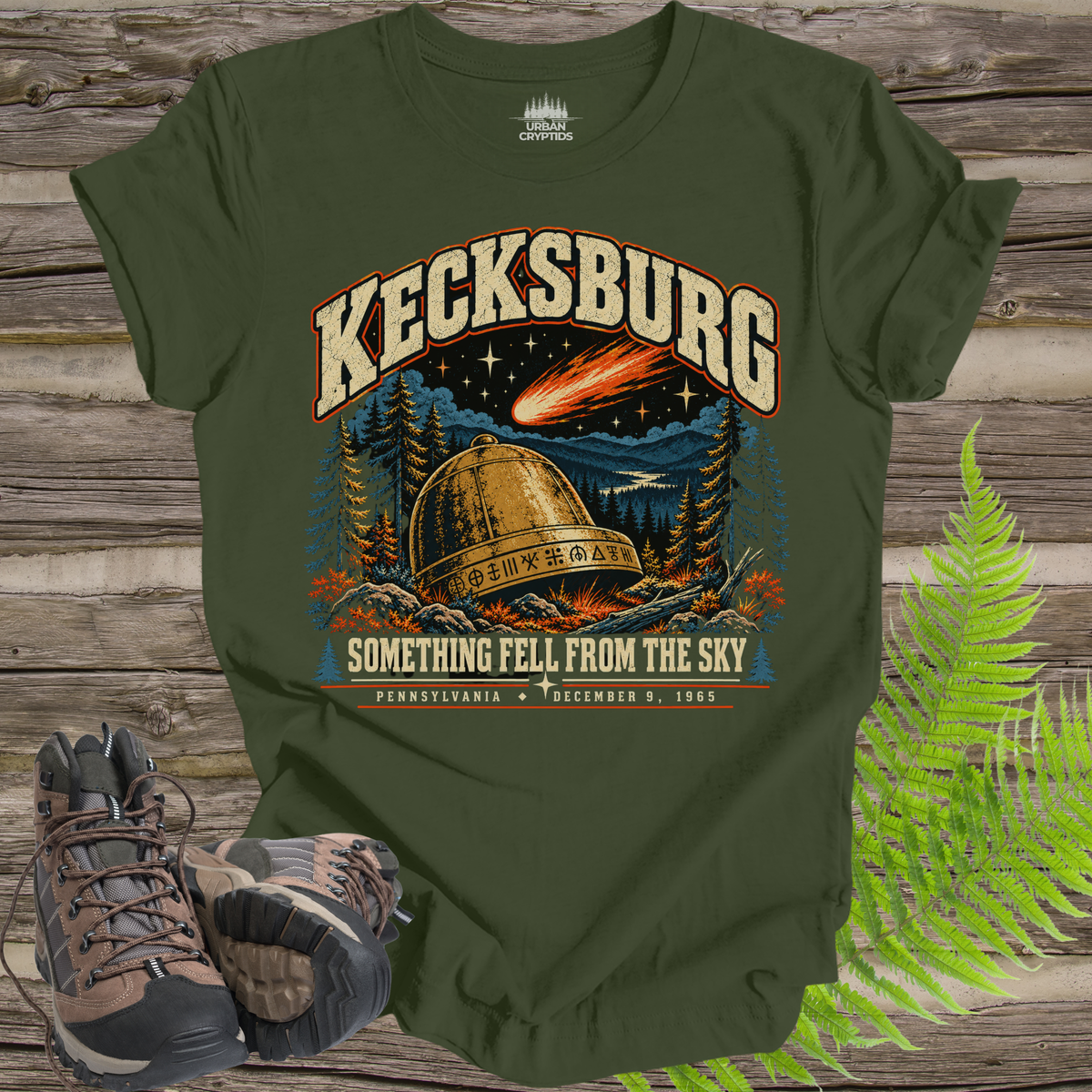 Kecksburg UFO Incident T-Shirt – Vintage Pennsylvania 1965 Alien Crash Graphic Tee