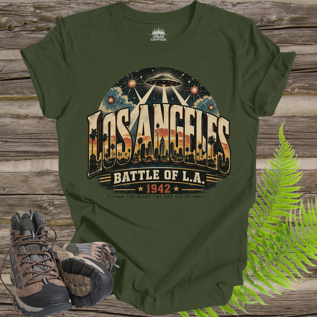 Los Angeles UFO T-Shirt – Battle of L.A. 1942 Vintage California Tee