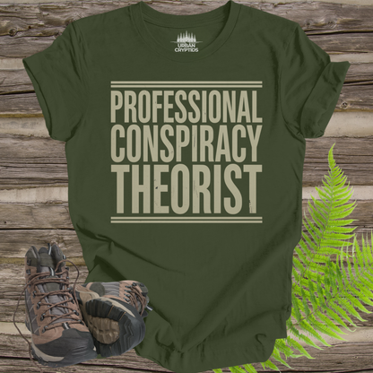 Professional Conspiracy Theorist T-Shirt | Funny Aliencore Tee – Urban Cryptids