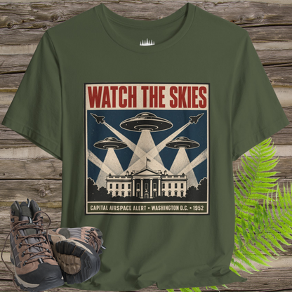 Watch the Skies UFO T-Shirt – 1952 Washington Airspace Alert