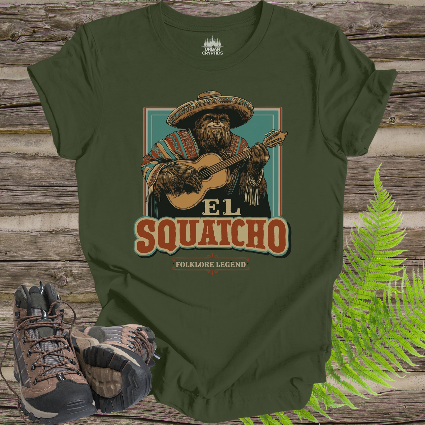 El Squatcho Funny Bigfoot Folklore Legend T-Shirt