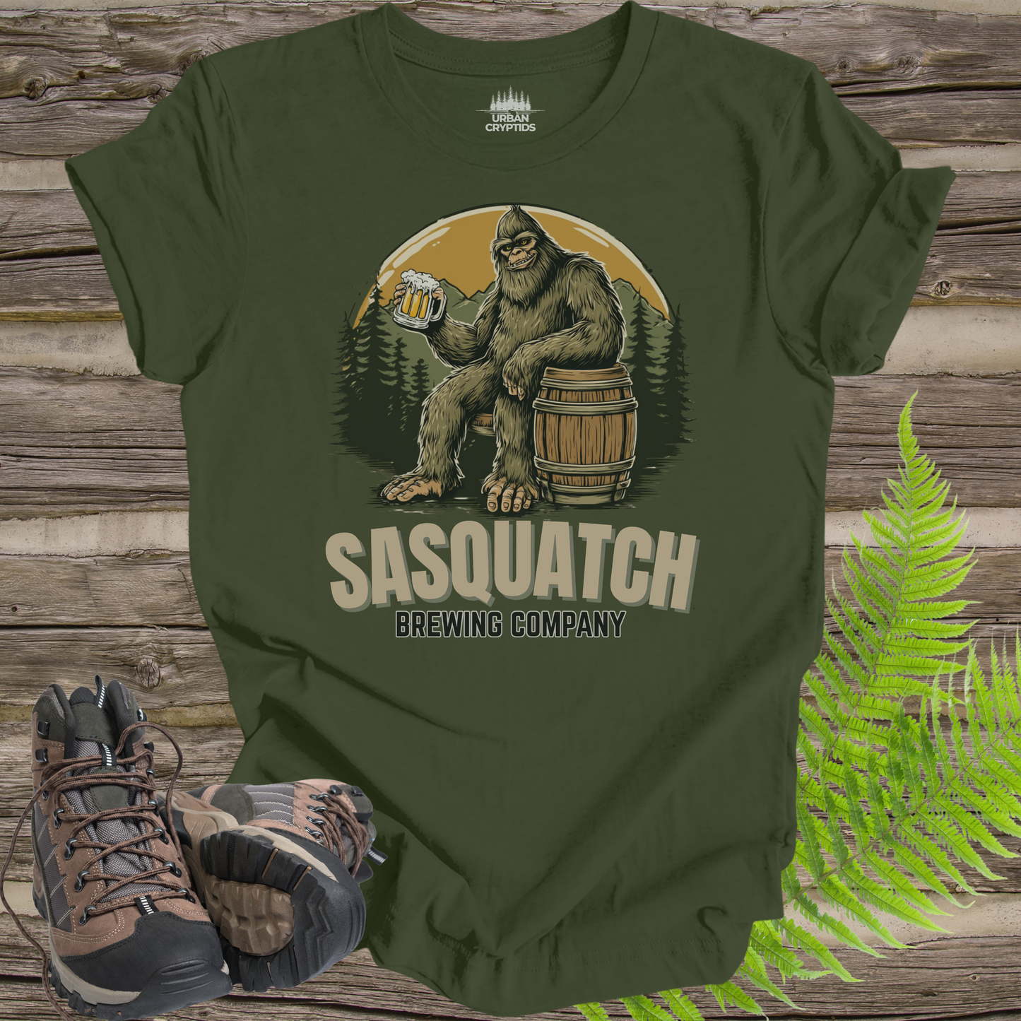 Sasquatch Brewing Company Funny Bigfoot Beer T-Shirt
