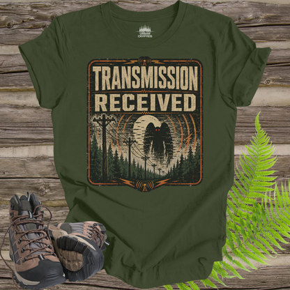 Transmission Received Mothman T-Shirt – Paranormal Radio Cryptid Tee