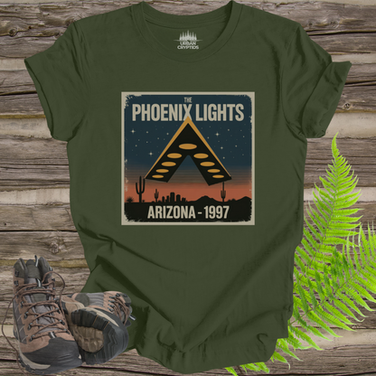 Phoenix Lights 1997 UFO T-Shirt – Arizona Alien & Cryptid Sighting Tee