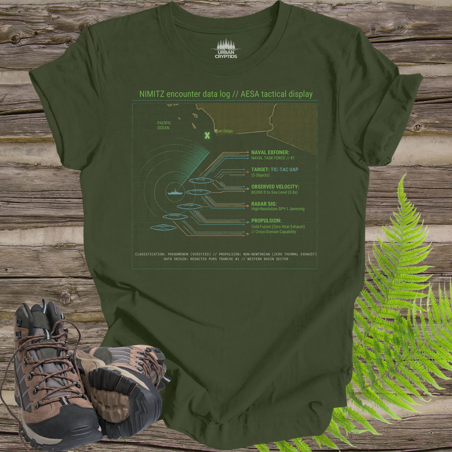 Nimitz AESA Tactical Display Tee – UAP Encounter File Shirt