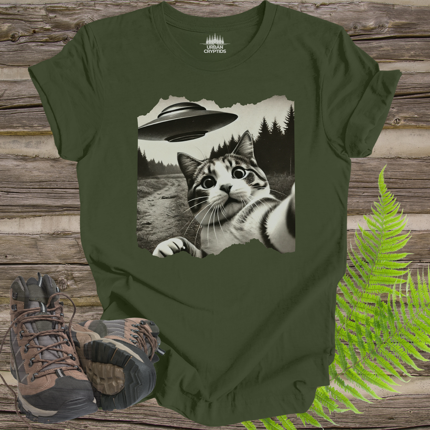 UFO Cat Selfie In Field