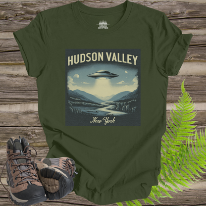 Hudson Valley New York UFO Poster Shirt – Vintage Travel Print Graphic Tee