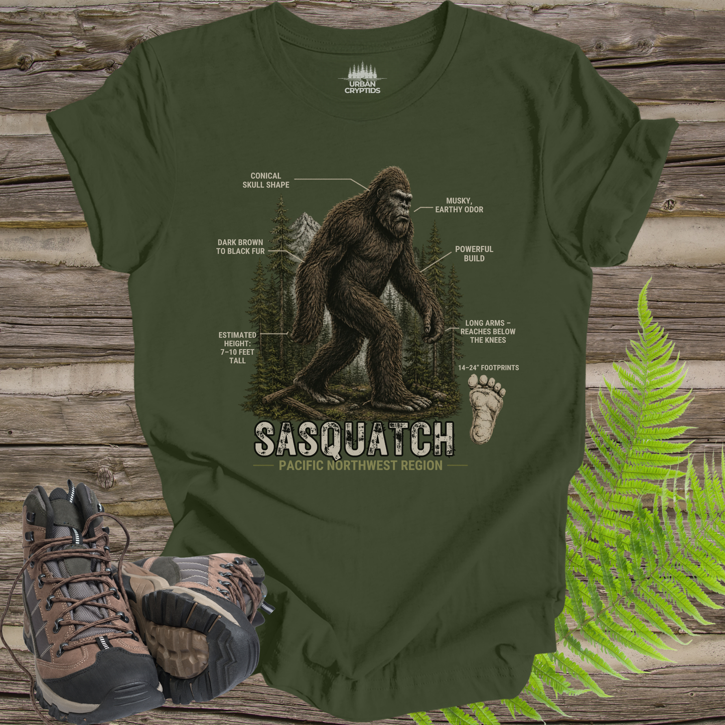 Pacific Northwest Hominid Study Tee | Sasquatch Characteristics Field Guide