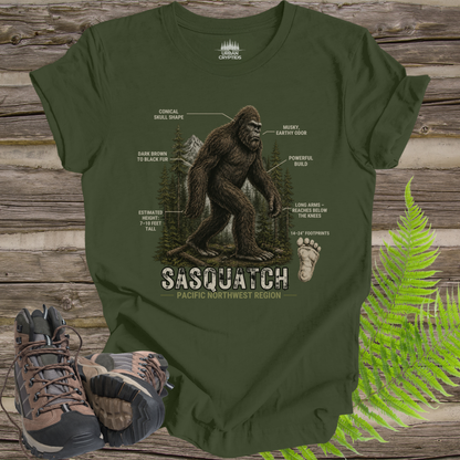 Pacific Northwest Hominid Study Tee | Sasquatch Characteristics Field Guide