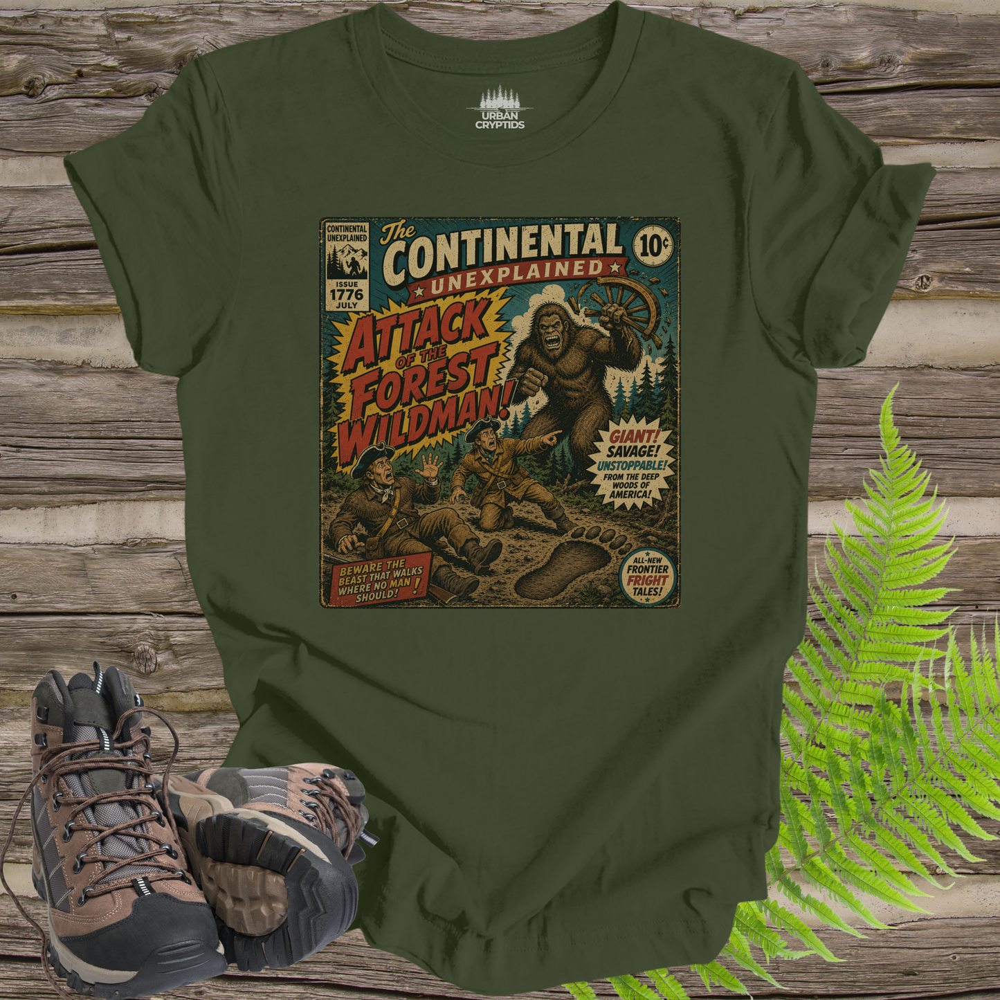 Attack of the Forest Wildman | Vintage Cryptid Comic Book T-Shirt