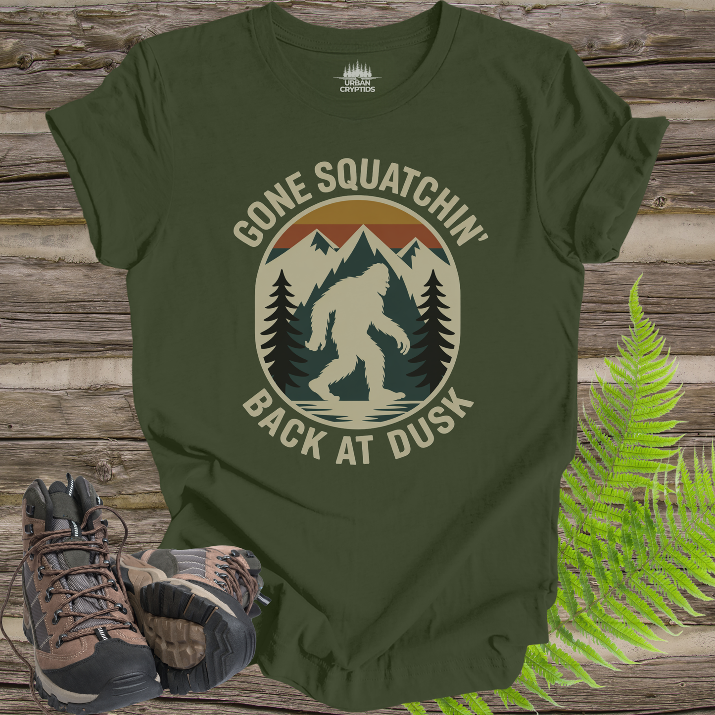 Gone Squatchin’ – Funny Bigfoot Hiking Shirt