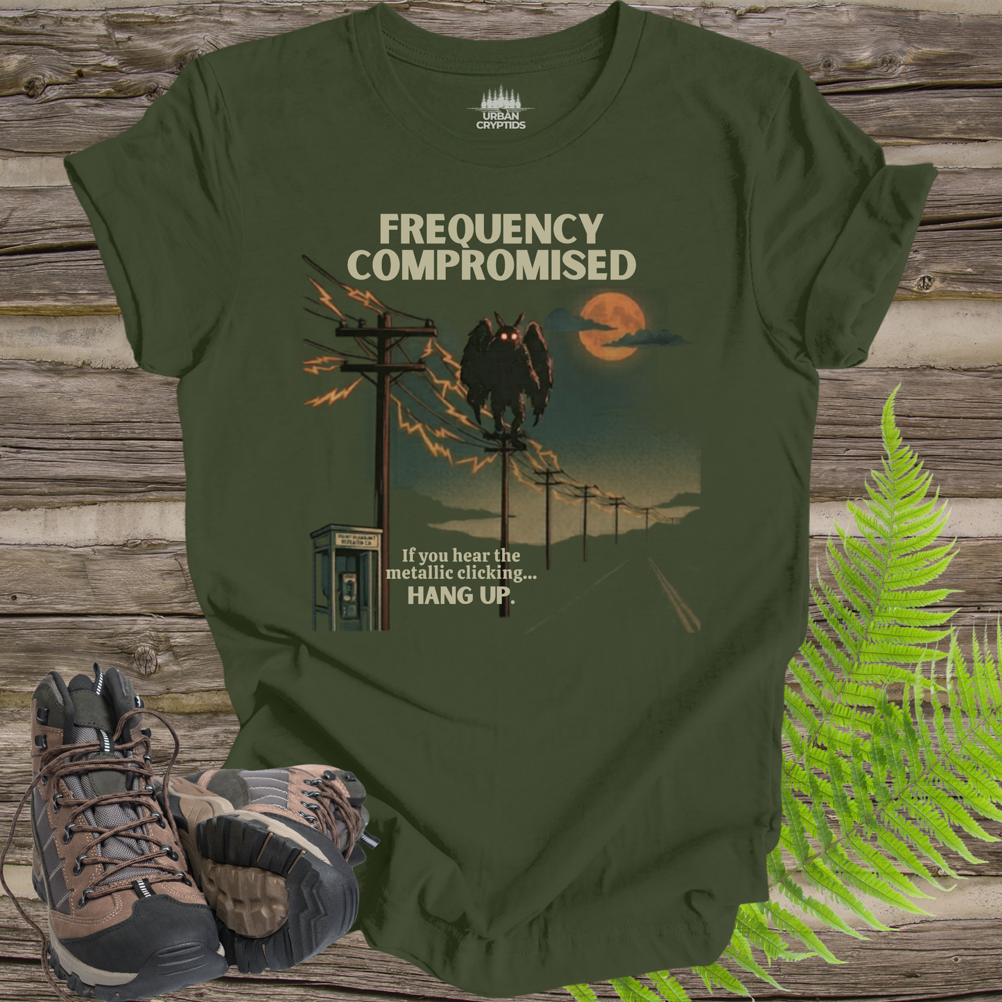 Frequency Compromised Mothman Tee
