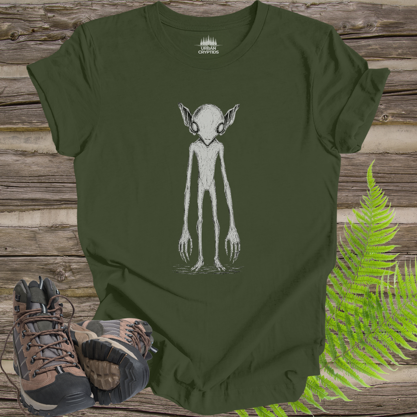 Kelly-Hopkinsville Witness Sketch | 1955 Kentucky Goblin Minimalist T-Shirt