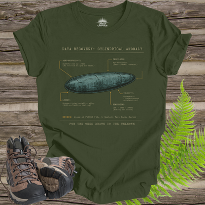 Cigar-Shaped UFO Tee – UAP Recovery File Shirt