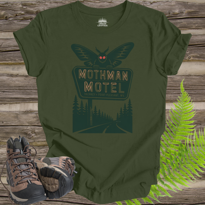 Mothman Motel T-Shirt | Point Pleasant WV Shirt | Vintage Cryptid Tee | Funny Paranormal Shirt | Mothman Graphic