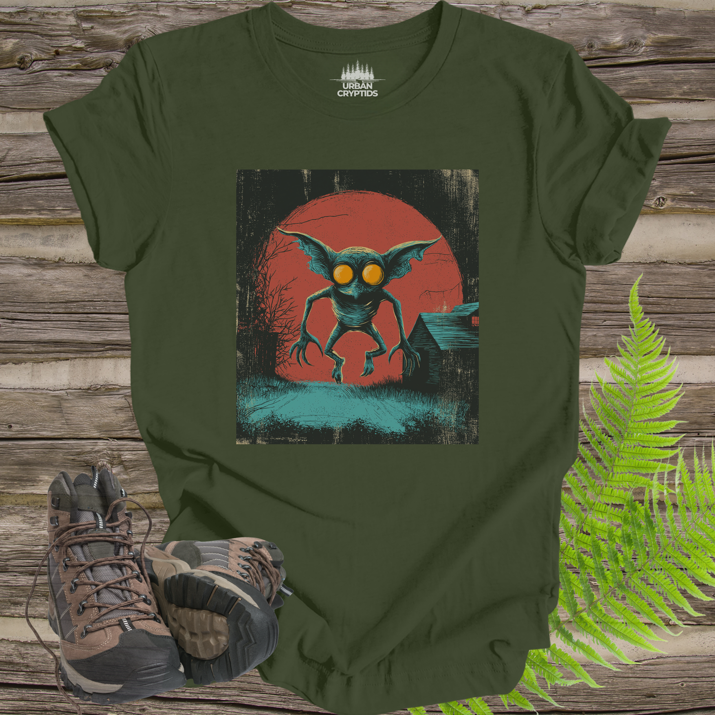 Vintage Hopkinsville Goblin Poster Tee – Retro Kentucky Cryptid T-Shirt