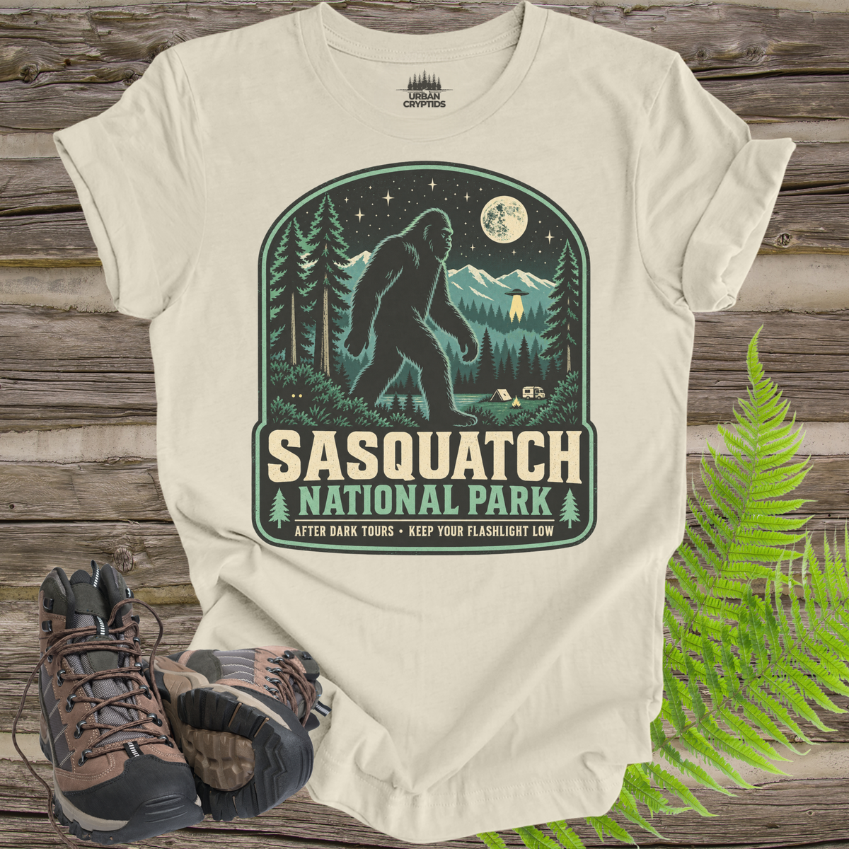 Sasquatch National Park T-Shirt – Vintage Bigfoot Camping Graphic Tee