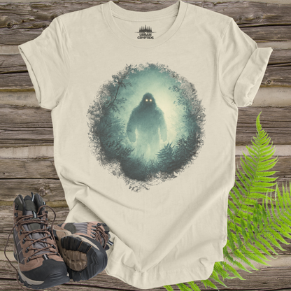 Glowing Eyes Bigfoot Shirt – Mysterious Sasquatch Forest Tee, Cryptid Aesthetic Shirt, Eerie Woods Graphic Tee