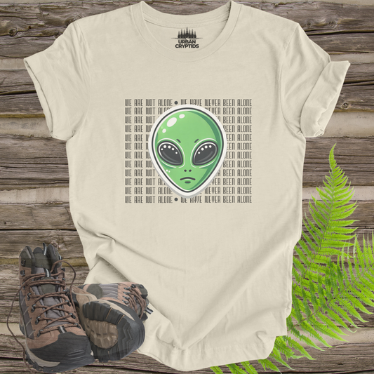 We Are Not Alone Alien T-Shirt | UFO & ET Graphic Tee | Sci-Fi Unisex Shirt