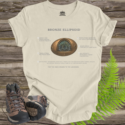 Bronze Ellipsoid UAP Shirt – UAP Recovery Schematic Shirt