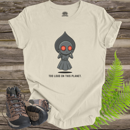 Too Loud For This Planet | Chibi Flatwoods Monster T-Shirt