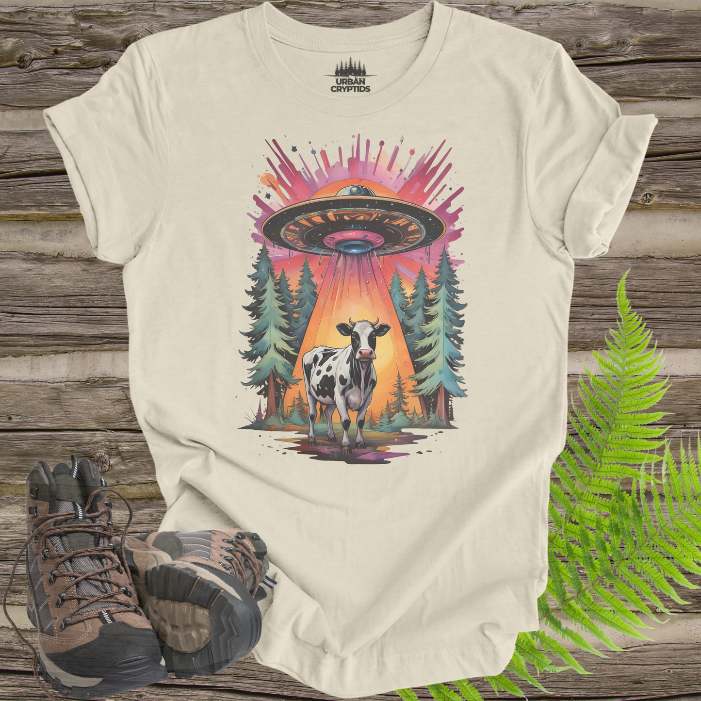 Close Encounter of the Herd Kind - Alien Cow Abduction T-Shirt
