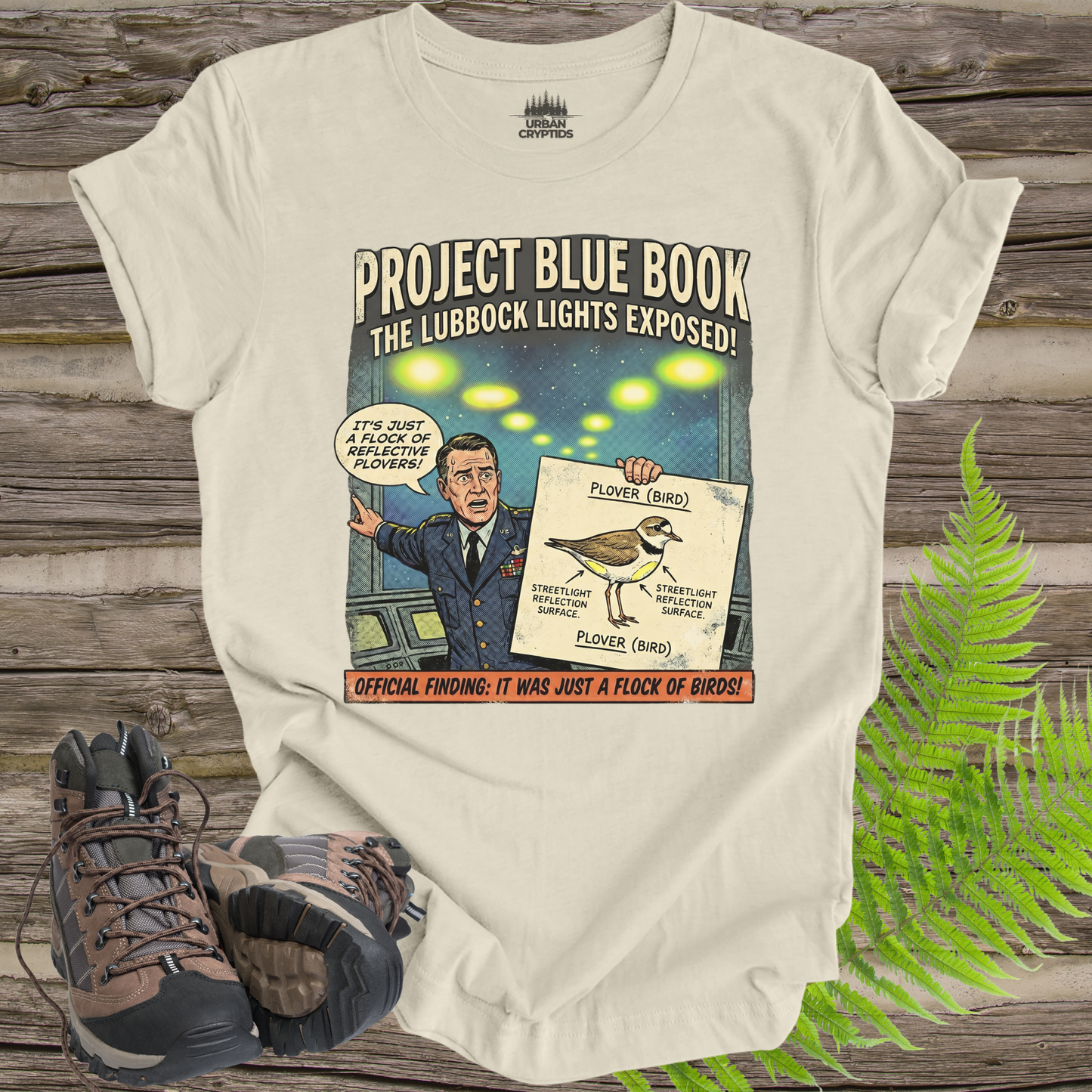 Project Blue Book: The Lubbock Lights Exposed! UFO Comic T-Shirt