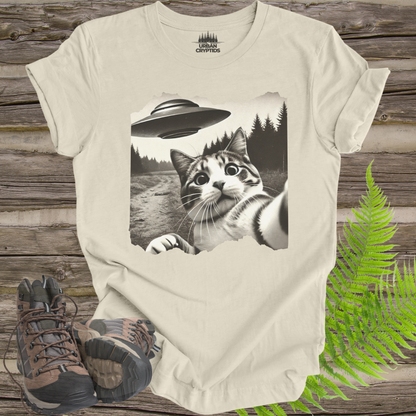 UFO Cat Selfie In Field