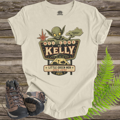 Welcome to Kelly | Little Green Men Seen Here Since 1955 Vintage Kentucky T-Shirt