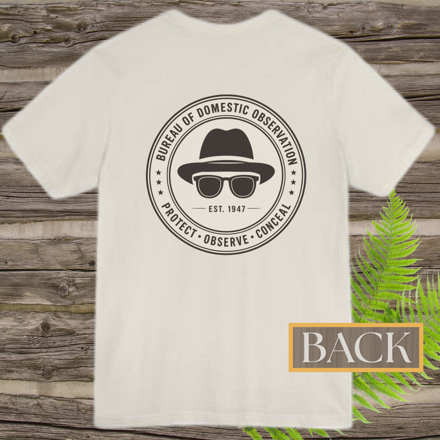 Bureau of Domestic Observation Front & Back Tee | Men in Black Inspired Paranormal Shirt