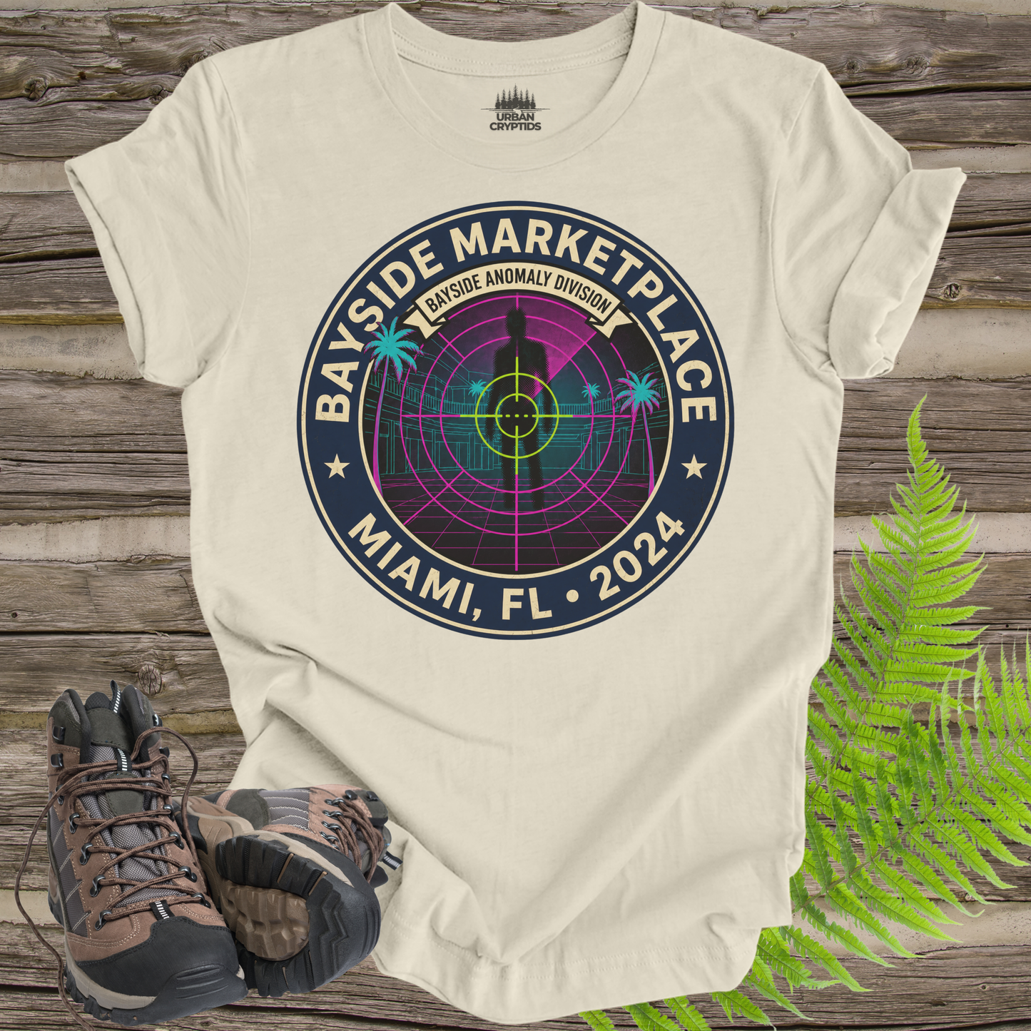 Bayside Marketplace Anomaly Division | Miami, FL 2024 Retro Cryptid T-Shirt