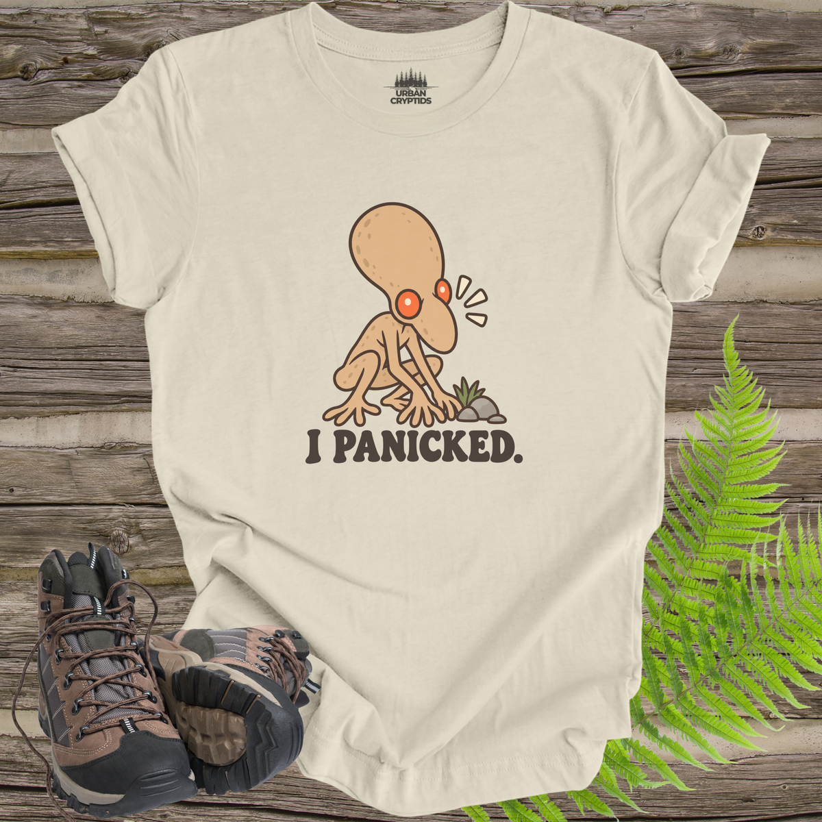 I Panicked Funny Dover Demon Cryptid T-Shirt