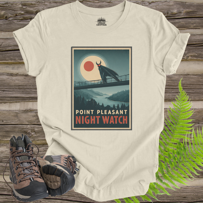 Point Pleasant Night Watch Mothman Vintage Poster T-Shirt