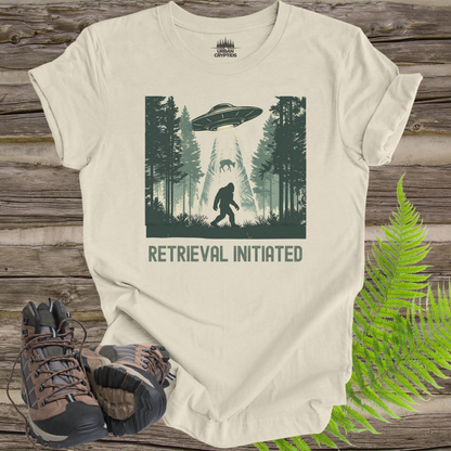Retrieval Initiated Tee – Bigfoot UFO Abduction Shirt
