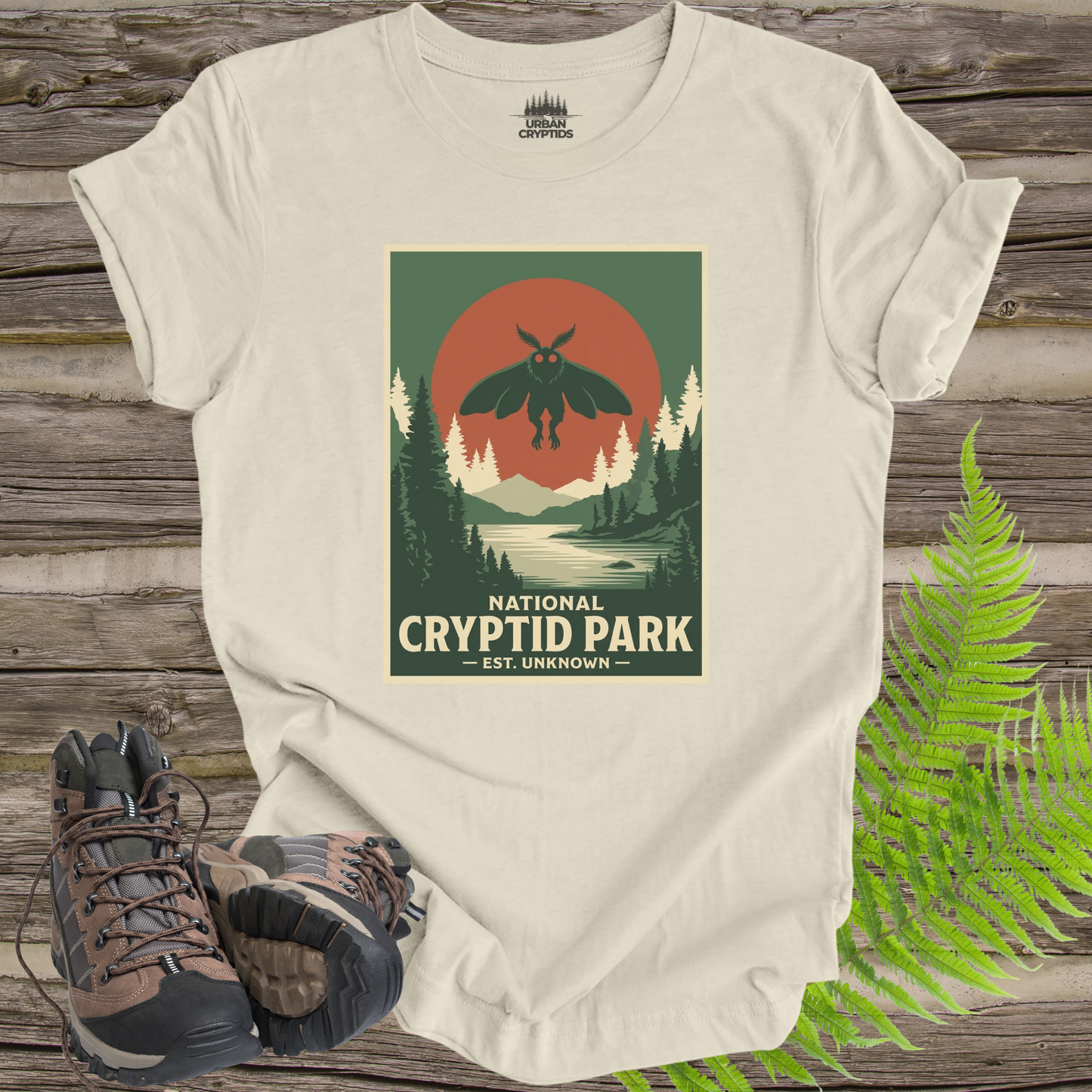 National Cryptid Park Mothman Vintage National Park Style T-Shirt