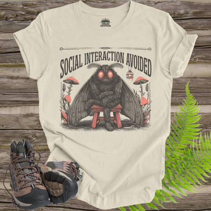 Social Interaction Avoided Funny Mothman Cryptid T-Shirt