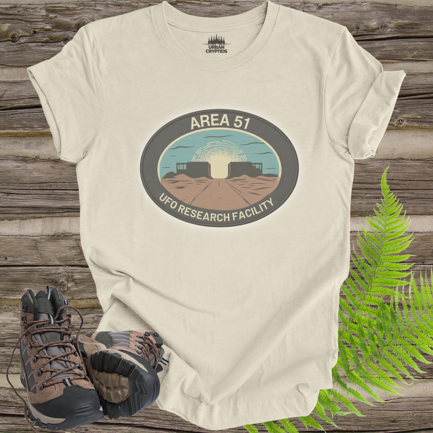 Area 51 UFO Research Facility Shirt – Retro Nevada UFO & Alien Graphic Tee, Conspiracy Humor Unisex T-Shirt