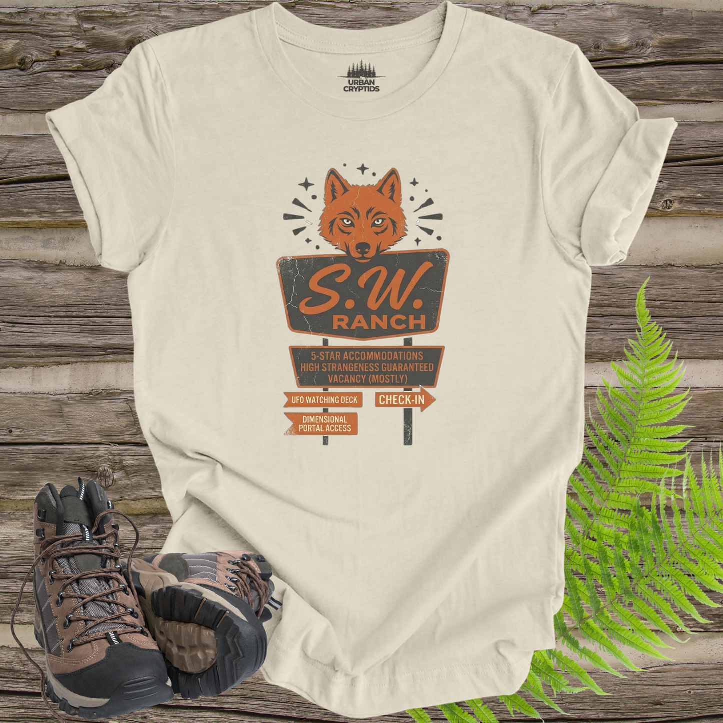 Skinwalker Ranch Shirt – S.W. Ranch UFO Tee, Paranormal Desert Sign Shirt, Cryptid Alien T-Shirt