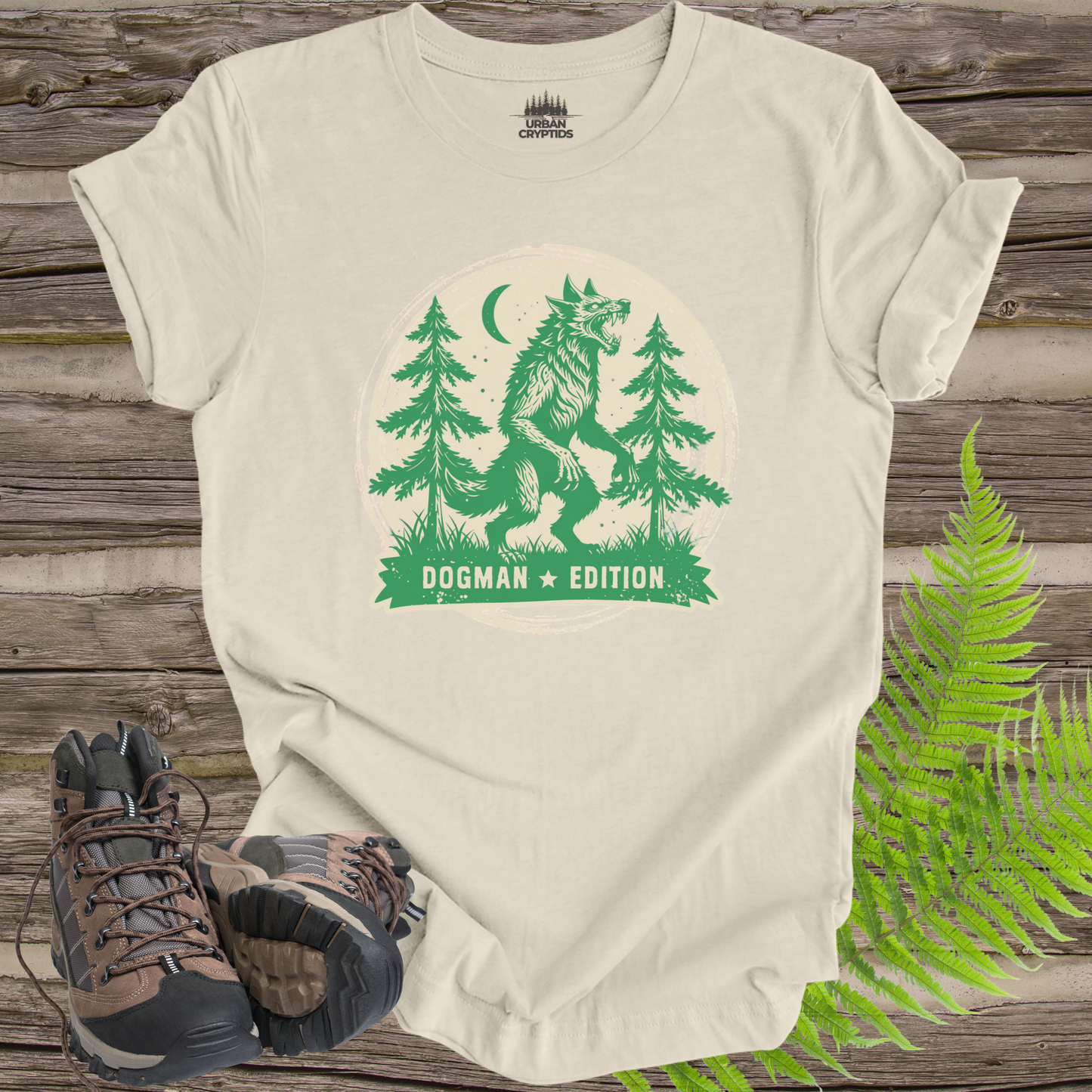 Camp Cryptid “Dogman Edition” T-Shirt – Vintage Werewolf Forest Tee