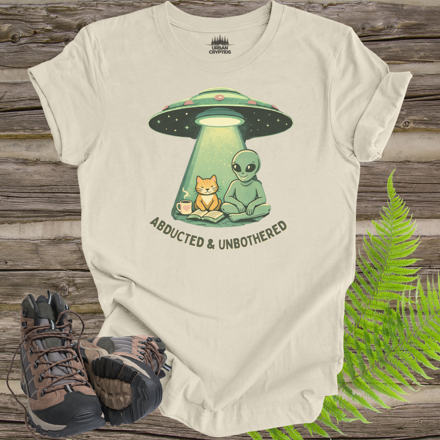 Abducted & Unbothered Alien Cat T-Shirt
