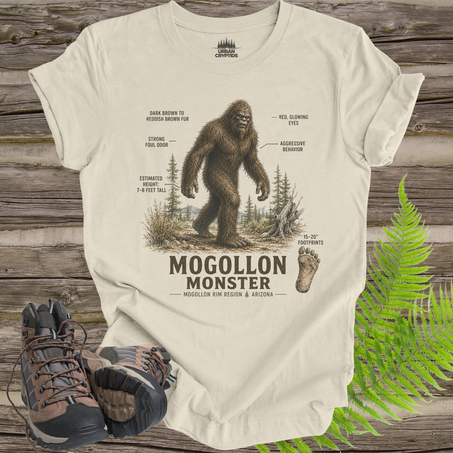 Mogollon Monster Tee | Hominid Series Arizona Cryptid Field Guide Shirt