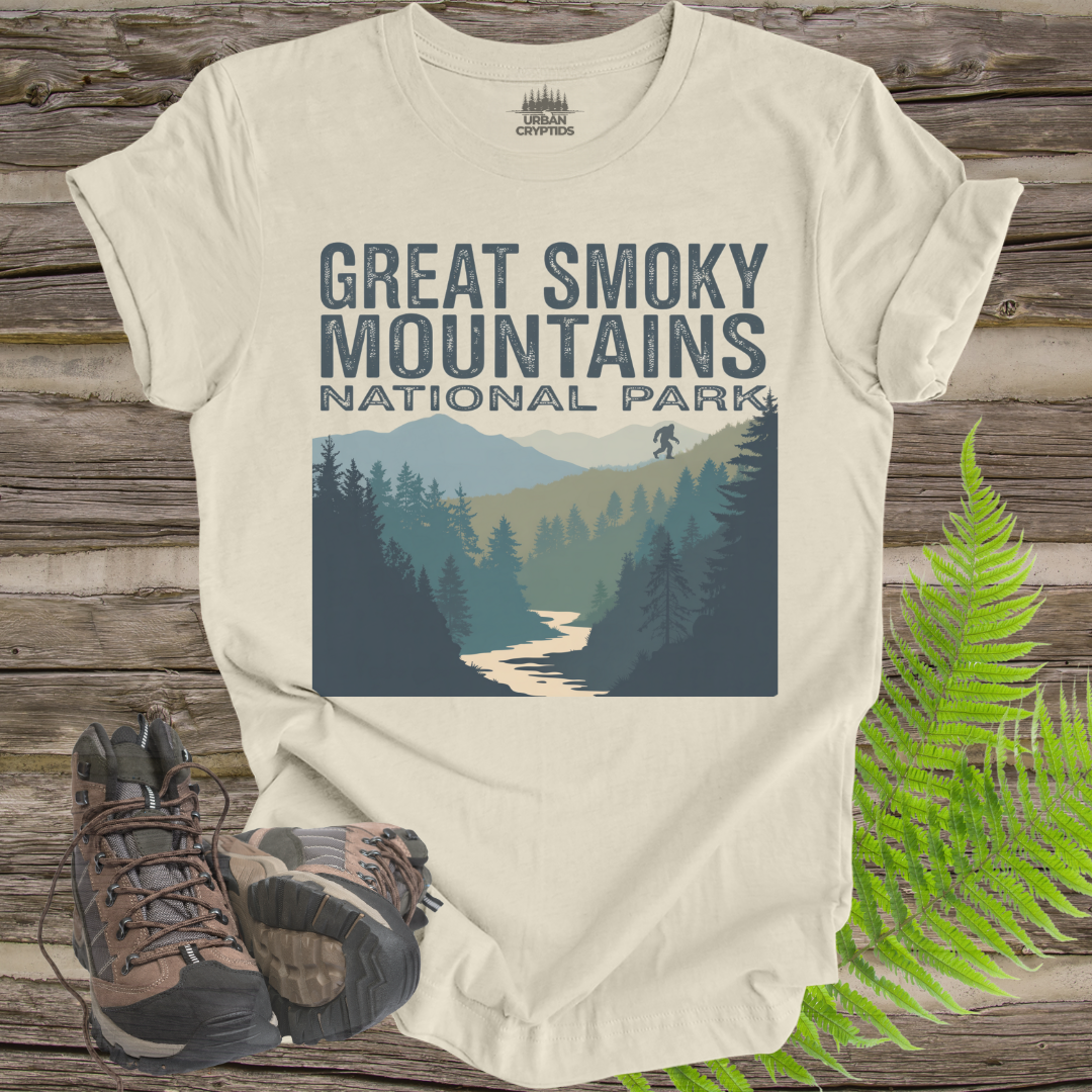 Smoky Mountains Bigfoot Tee – National Park Cryptid Shirt