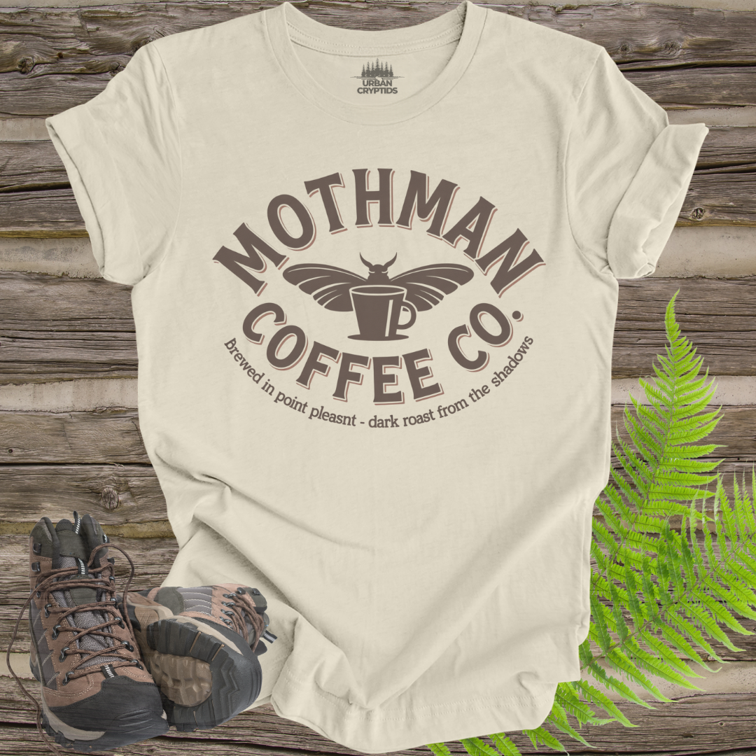 Mothman Coffee Co. Tee – Dark Roast from the Shadows