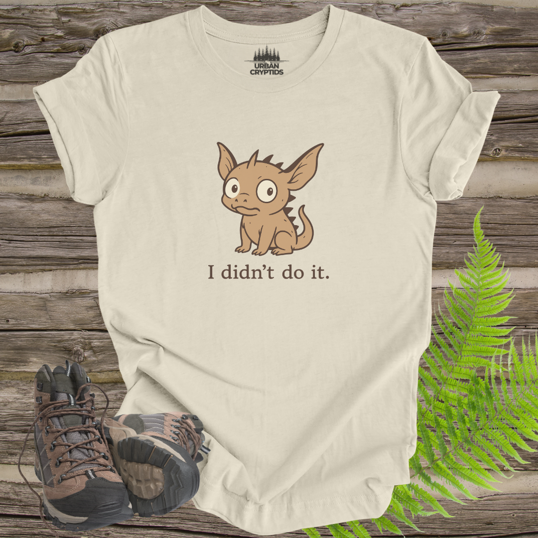 Chupacabra “I Didn’t Do It” Tee – Cute Cryptid Shirt with Funny Paranormal Humor